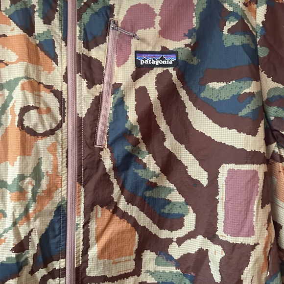 Patagonia Houdini Windbreaker Running Jacket XL Thriving Planet Cone Brown - Picture 3 of 10